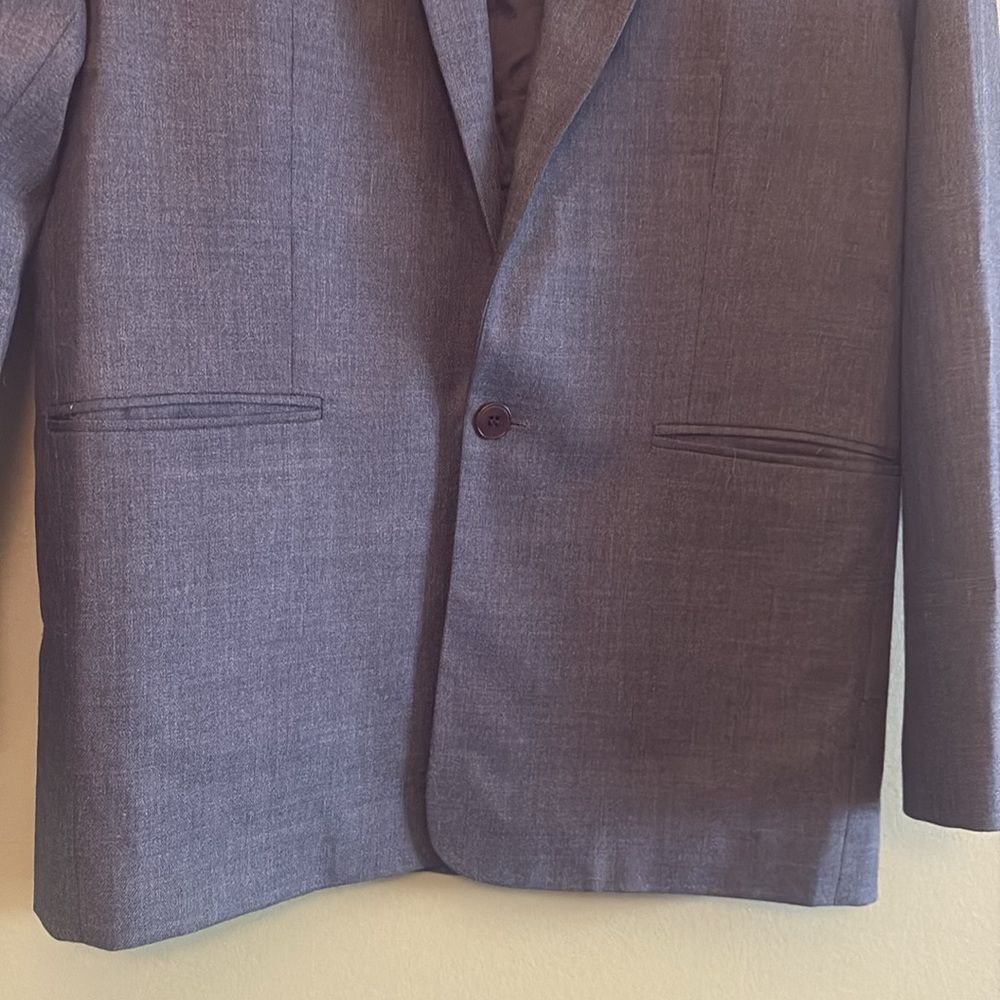 Mih Limited Collection Blazer Navy Grey 100% Wool Blazer Academia Sz L - Picture 4 of 7